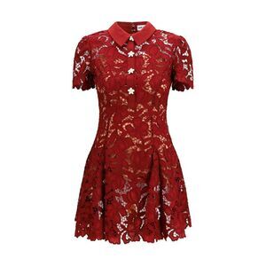 Self-Portrait Bordeaux Polyester Cocktail Women's Dress